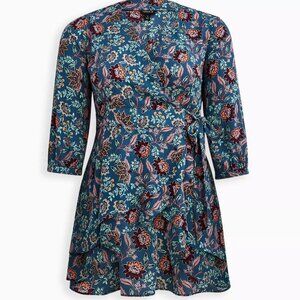 Torrid Size 1 Georgette Wrap Tunic Blouse